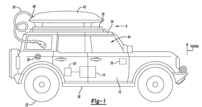 バッテリートップ搭載，フォードが自動車用充電器の特許を申請しました